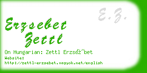 erzsebet zettl business card